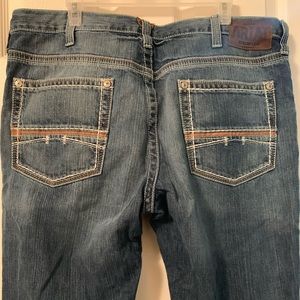ARIAT MEN'S M4 COLTRANE DURANGO LOW RISE FASHION BOOT CUT JEANS 38x32